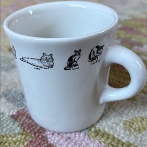 🐈🐈‍⬛Fishs Eddy Cats + Cat Tricks ceramic heavy duty diner-style mug EUC